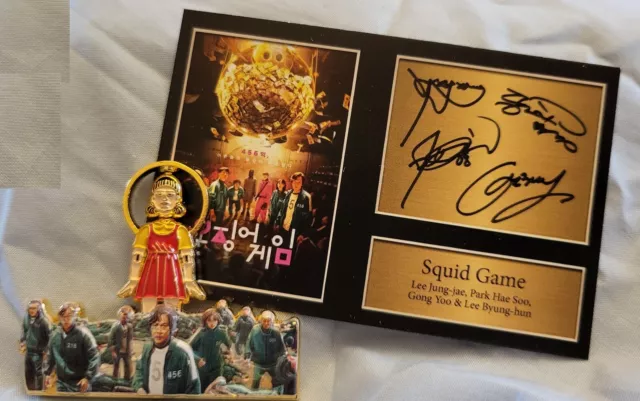 Squid Game Gold Coin Kids Play Ground Turning Head Asia Signed Card Drama Series 2