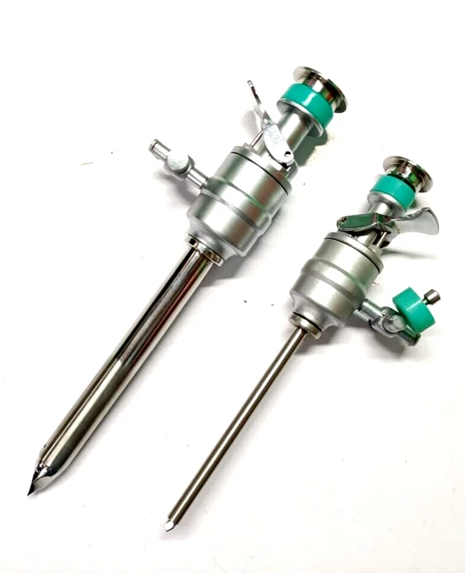 2pc Laparoscopic Metal Trocar 3mm & 10mm Sterile Surgical Instrument CE approved