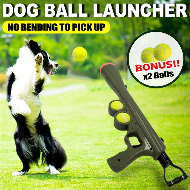 Dog Tennis Ball Gun Launcher Pet Play Outdoor Toy Fetch Throw Interactive Toy AU