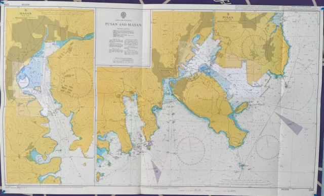 Admiralty 1259 PUSAN AND MASAN KOREA - SOUTH COAST MARITIME NAUTICAL Map Chart