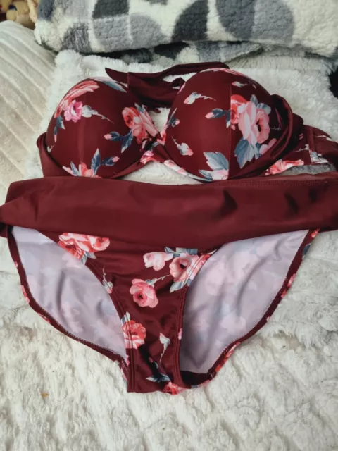 WOMENS PEACOCKS BIKINI SET TOP BOTTOMS NEW SIZE 38 b c 14 new