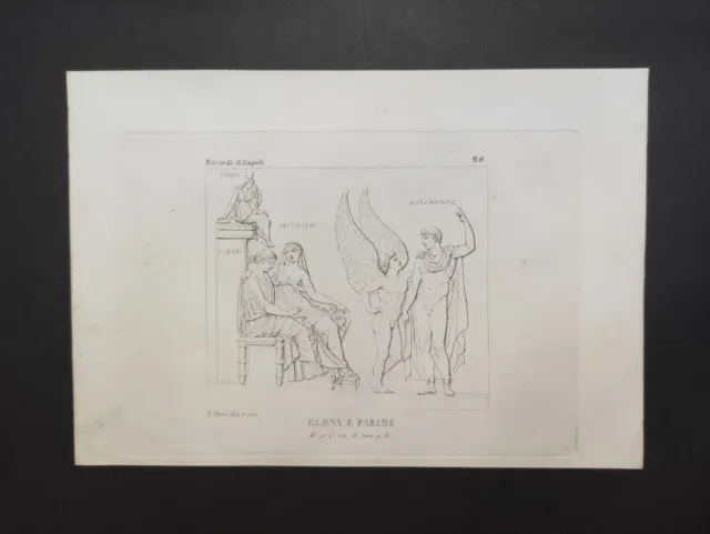 Elena e Paride, Ricordi di Napoli Martorana, Mori, Stampa 1853