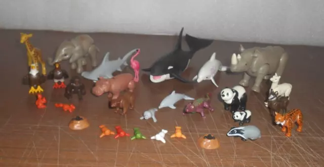 Lot Figurine Playmobil Divers Animaux La Ferme Du Zoo