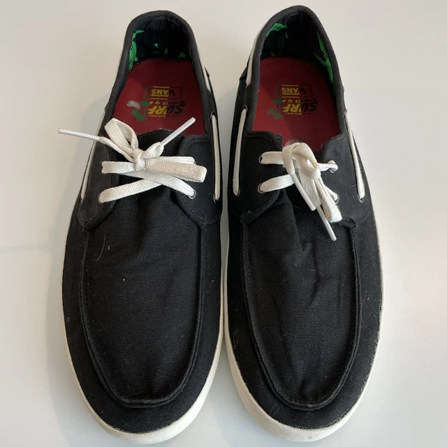Vans surf siders clearance black