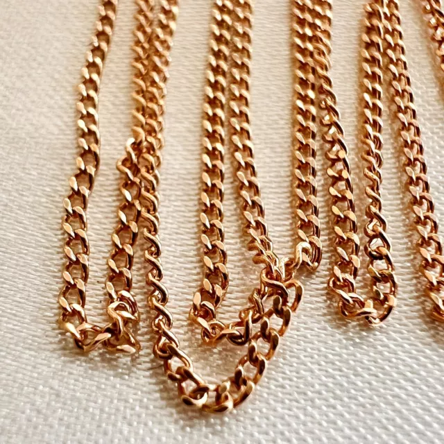 Delicate Vintage 14k 583 Rose Gold Chain - Ukrainian USSR Era  - 18" - #1194