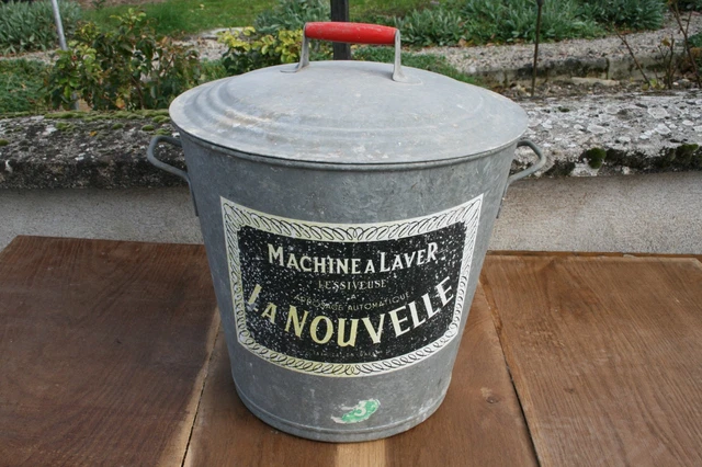 Lessieveuse Bucket ANCIENNE LESSIVEUSE GALVANISÉE La Nouvelle n°3 EUR 30,00 - PicClick FR