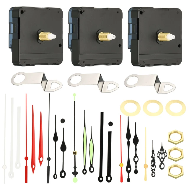Clock Mechanism Replacement, 3Set Quartz Clock Mechanism DIY Wall Clock, 38828