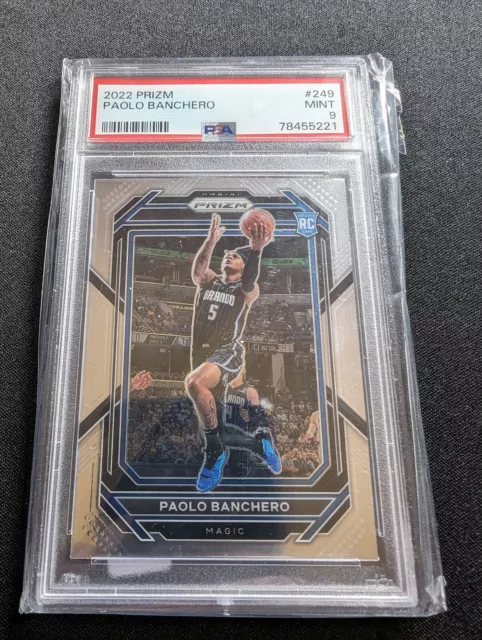 PAOLO BANCHERO PSA 9 RC 2022-23 Panini Prizm #249 ORLANDO MAGIC