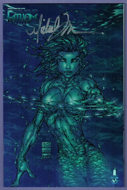 Fathom #9 Holofoil Variant 1999 Signed By Michael Turner Image Top Cow Aspen Vf+