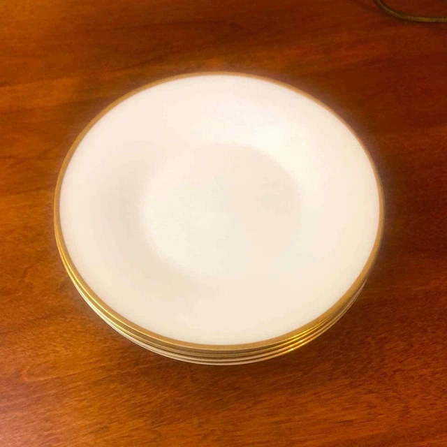 Calvin Klein Gilded Band Swid Powell Small Plates 7” 4 Salad Dessert Dinner