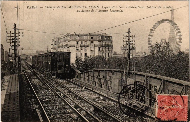 CPA PARIS (15th) Chemin de Fer METROPOLITAN Line No. 2 South (536760)