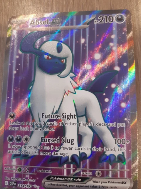Absol ex - 214/197 - Obsidian Flames - Ultra Rare Full Art Pokemon Card Mint
