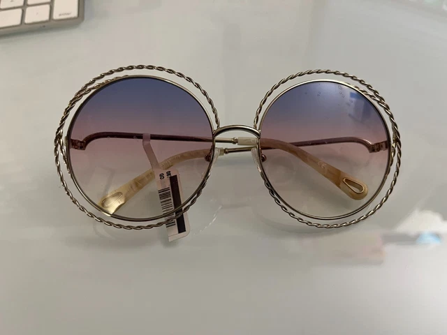 CHLOE CARLINA CHAIN 58mm Round Sunglasses MSRP$420 in  display picture 1
