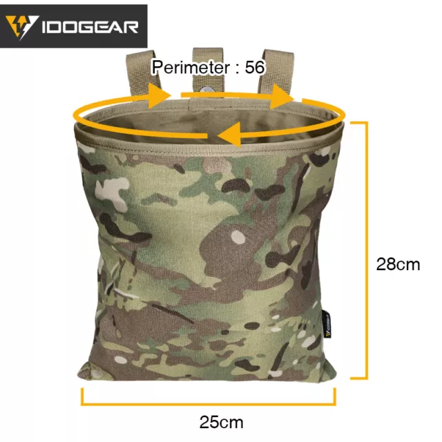 IDOGEAR Tactical Magazine Dump Pouch MOLLE Mag Drop Pouch Recycling Bag Military 2