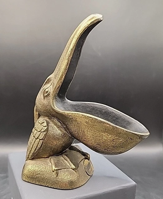 Vintage Brass Pelican Pin Holder