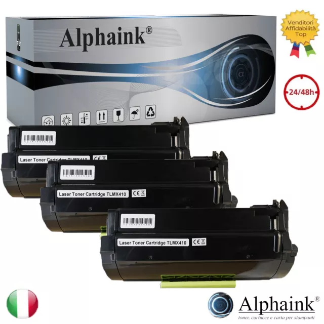 3 Toner MX-410 Compatibile 60F2000 Lexmark MX 310DN 410DE 510DE 511 10000 COPIE