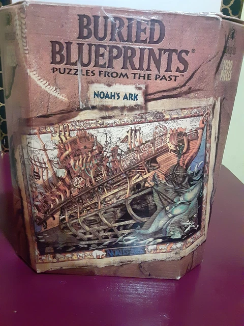 VINTAGE BURIED BLUEPRINTS “Noah’s Ark” 1000 PC by BePuzzled - 1995