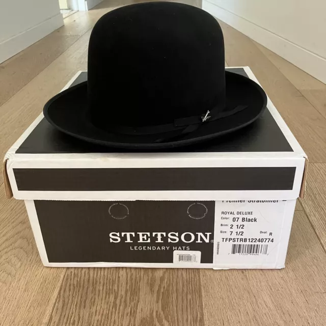 NEW Stetson Premier Stratoliner Black Size 7 1/2