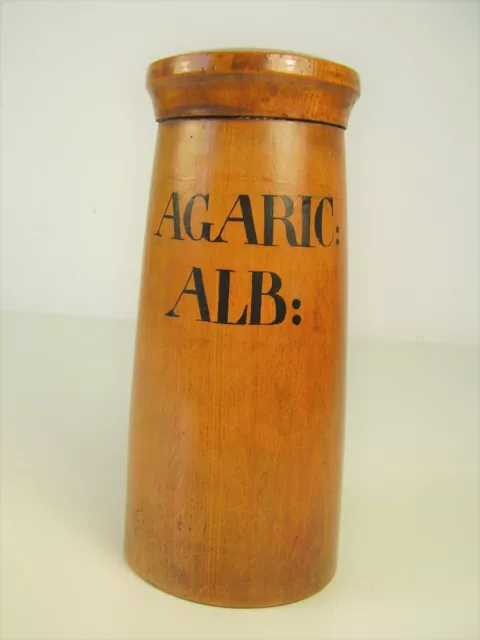 Antikes seltenes Holz Apotheker Gefäß vor 1945 (4)