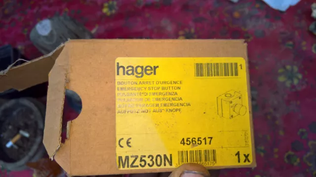 Hager Lume Mz530N Bouton Arret Emerg. Ip65 2