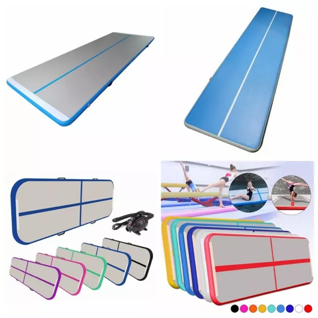 6m Inflatable Air Track Gymnastics Airtrack Tumbling Mat Fitness Yoga Mats 20 ft 3