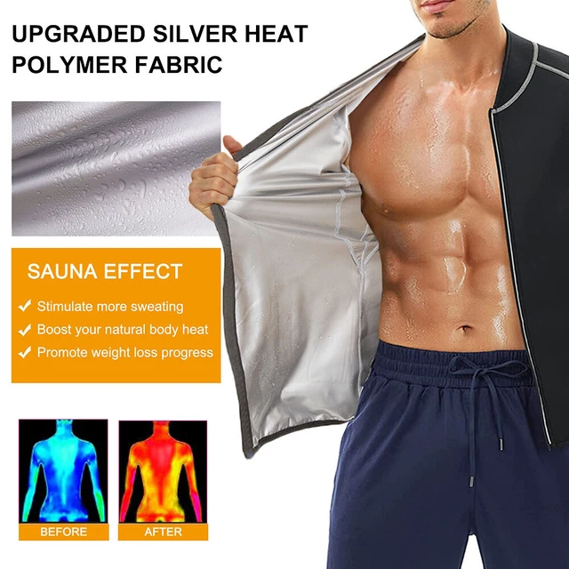Men's Hot Sweat Heat Trapping T-shirt Fat Burner Singlet Sauna Workout Shapewear