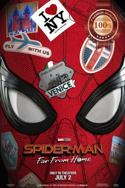 Spider-Man Far From Home Mask Original Cinema Movie Print Premium Poster
