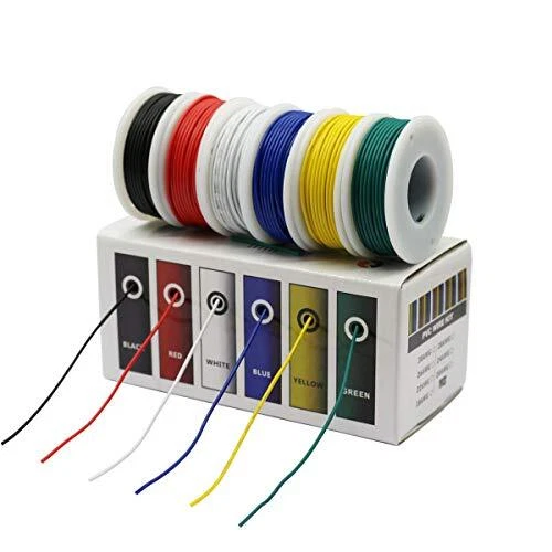 Hook up Wire Kit 24 Gauge 6 Colors 32.8 feet Each Electrical Wire