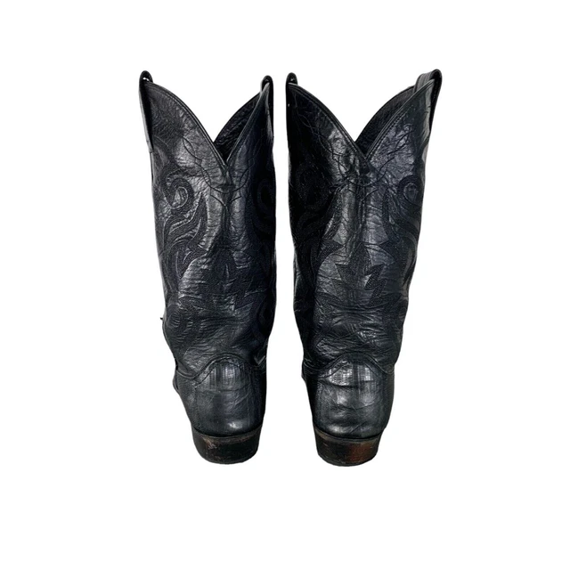 DAN POST DP 2350J Cowboy Boots Mens size 9 1/2 EW Teju Lizard £110.14