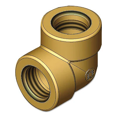 Pipe Elbows, Adapter, 3000 Psig, Brass, Elbow - 90 Deg, 3/4 in (Npt) Western