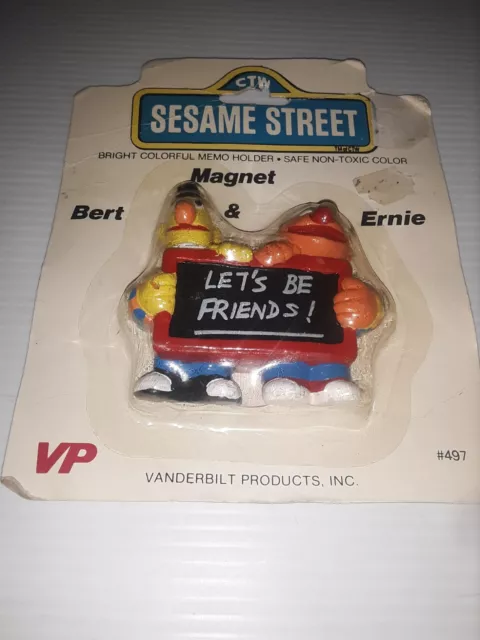 Vintage Fridge Fun Refrigerator Magnet SESAME STREET:bert ernie #497 rare bin400