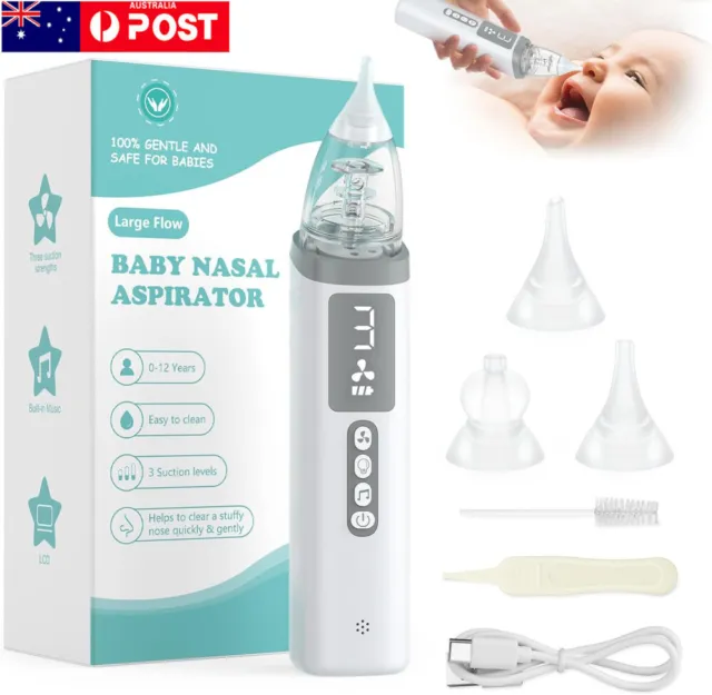 Baby Nasal Aspirator Electric Safe Hygienic Nose Cleaner Snot Sucker Newborn