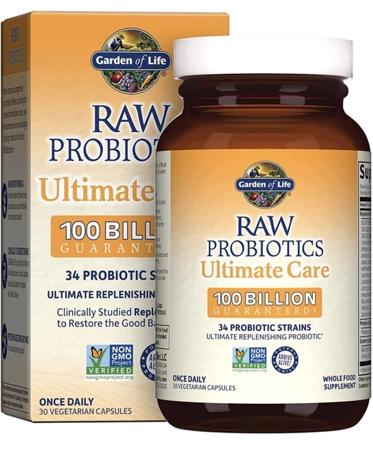 Garden Of Life Raw Probiotics Ultimate Care 100 Billion exp. 5/2024