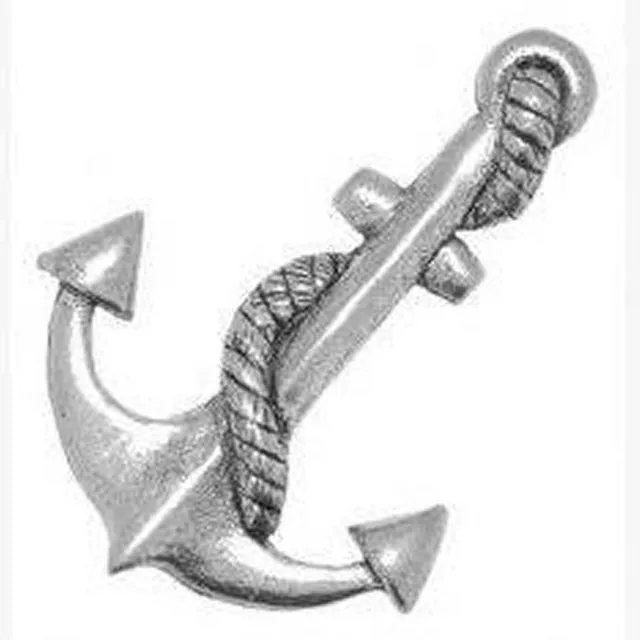 Anchor Handcrafted in Solid Pewter In UK Lapel Pin Badge