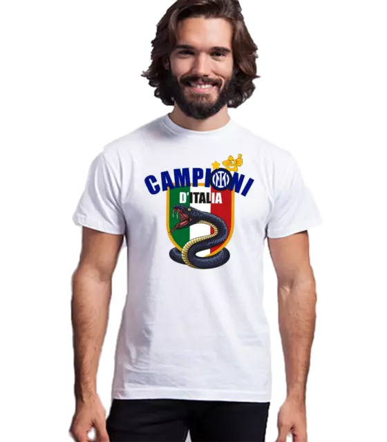 T-shirt Uomo Bambino Campioni D'Italia Inter Internazionale Amala Scudetto Gara