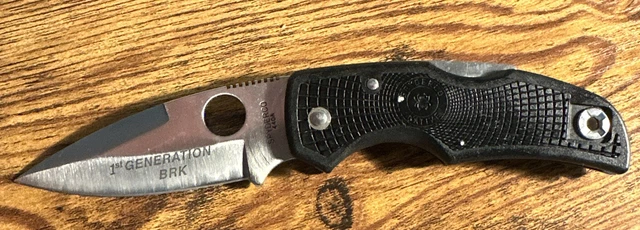 Spyderco Native 1st Generation BRK Folding Blade Knife~Golden Co USA