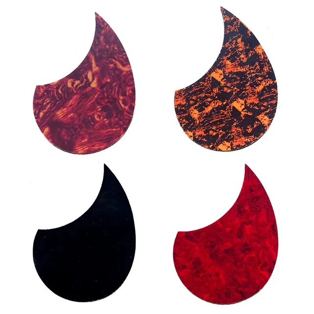 ACOUSTIC GUITAR PICKGUARD Scratchplate ( Small Mini Style ) Red Black