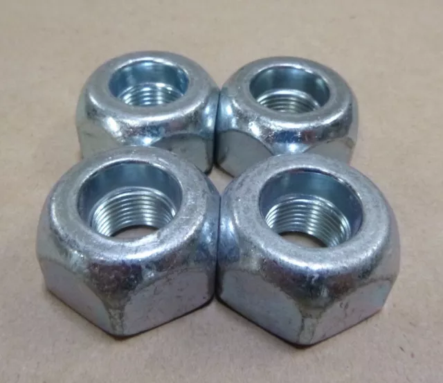 (4pc.) 3/4"-16 LEFT-HAND THREADED HEX WHEEL LUG NUTS , 7/8" TALL