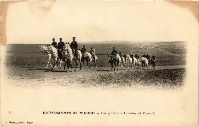 CPA AK Geiser 71 evenements du Maroc Les generaux Lyautey MAROC (757950)