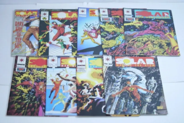 Valiant Presents: Solar - Man of the Atom / Comic Book Lot of 9 Mixed Numbers