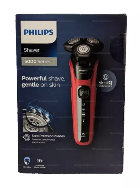 Philips Series 5000 Wet or Dry Men's Shaver 360D Flex Heads SkinIQ - S5583/10