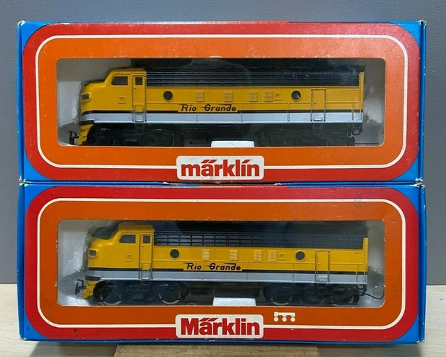 MARKLIN 3062.5 and 4062.5 F7 A Loco w/6090 & motor truck. Denver & Rio