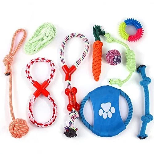 HOMESOFT Promo  Lot de 10 Jouets pour Chiens et Chiots Lancer Tirer Macher et...