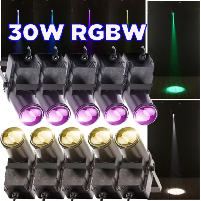 10pcs RGBW Pin Spot Light LED Beam Stage Light DMX Show Party Disco DJ Lighting