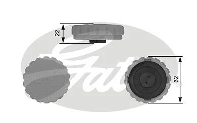 GATES Verschluss-Deckel Serbatoio Liquido Refrigerante Adatto A per Chevrolet