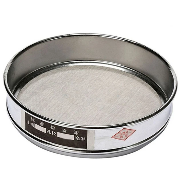 Test Sieve Stainless Steel Mesh Chrome Frame Chrome Mesh Sieve Diameter 20cm