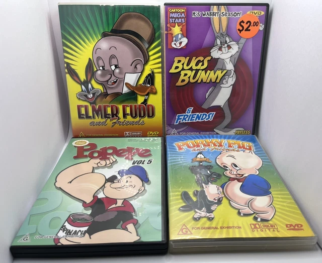 LOONEY TUNES DVD Lot Elmer Fudd Bugs Bunny Porky Pig And Friends Popeye