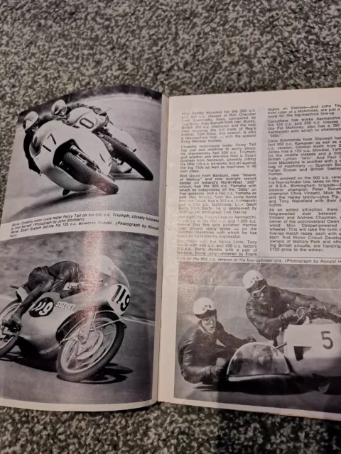 Mallory Park Post TT International Motor Cycle Races Programme  15th June 1969 3