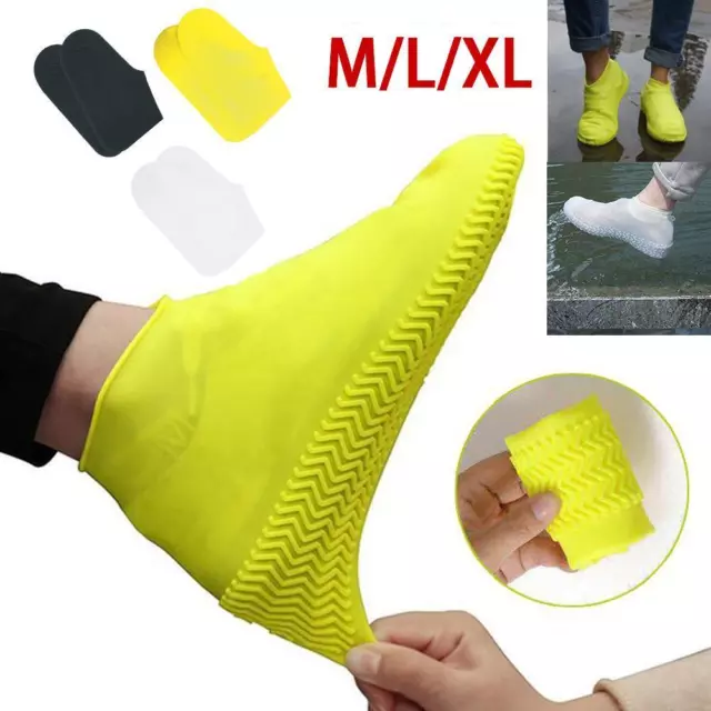 Resistant Silicone Overshoes Rain Waterproof Shoe Covers Protector Cover R0J4