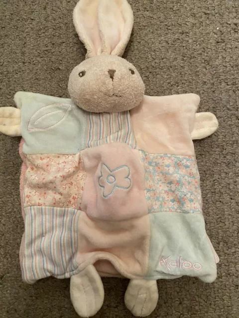 Kaloo Patchwork Bunny Rabbit Comfort Blanket baby comforter soft toy puppet